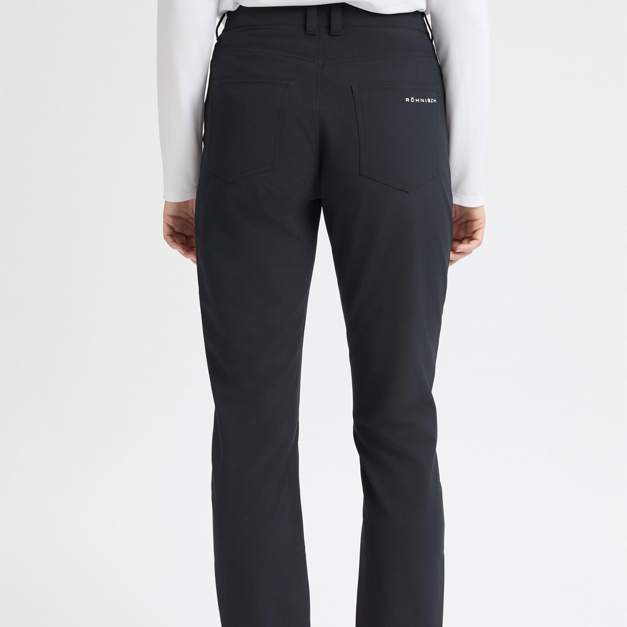 Rohnisch Chie Brushed Ladies Winter Golf Trousers Black 30 Inch